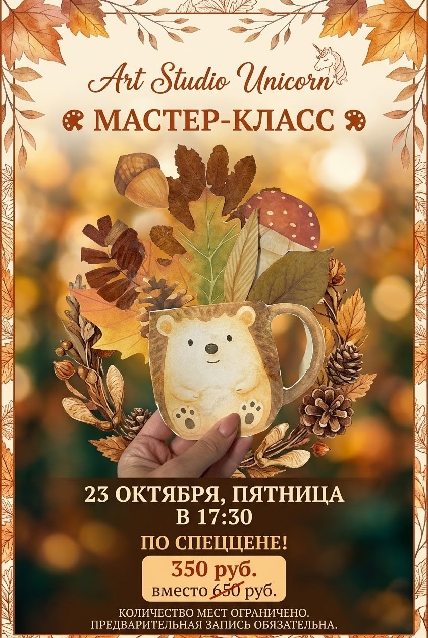 Мастер-класс «Осенний ёжик»