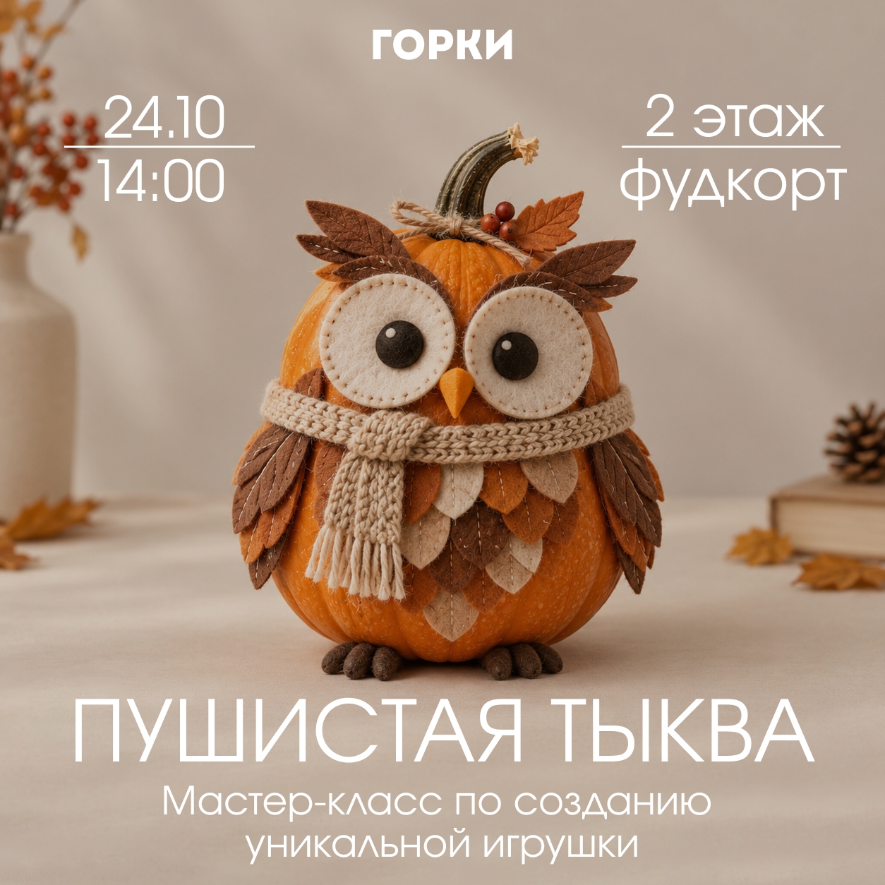«Пушистая тыква» — детская программа и мастер-класс