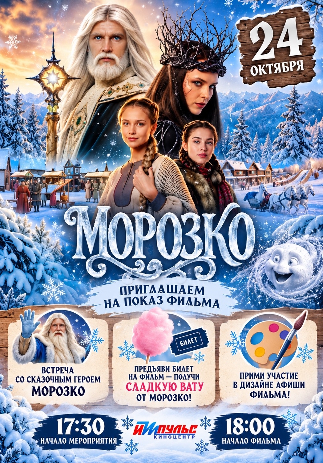 Показ фильма «Морозко» с праздничной программой