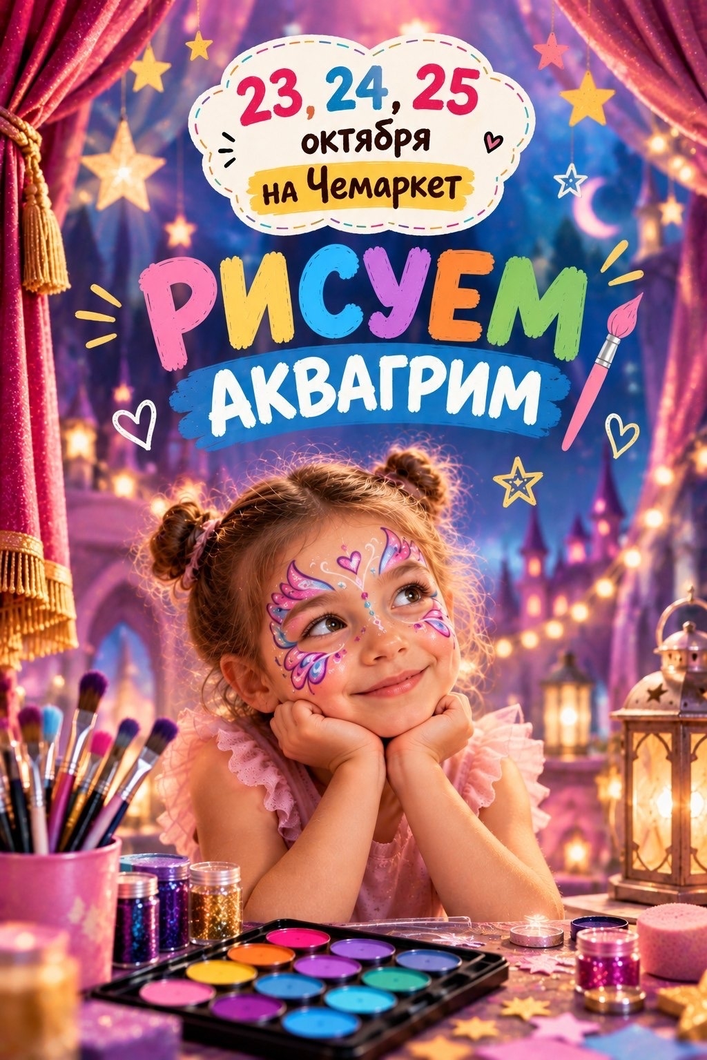 Мастер-классы и аквагрим «ВидимоНевидимо» на Че Маркете