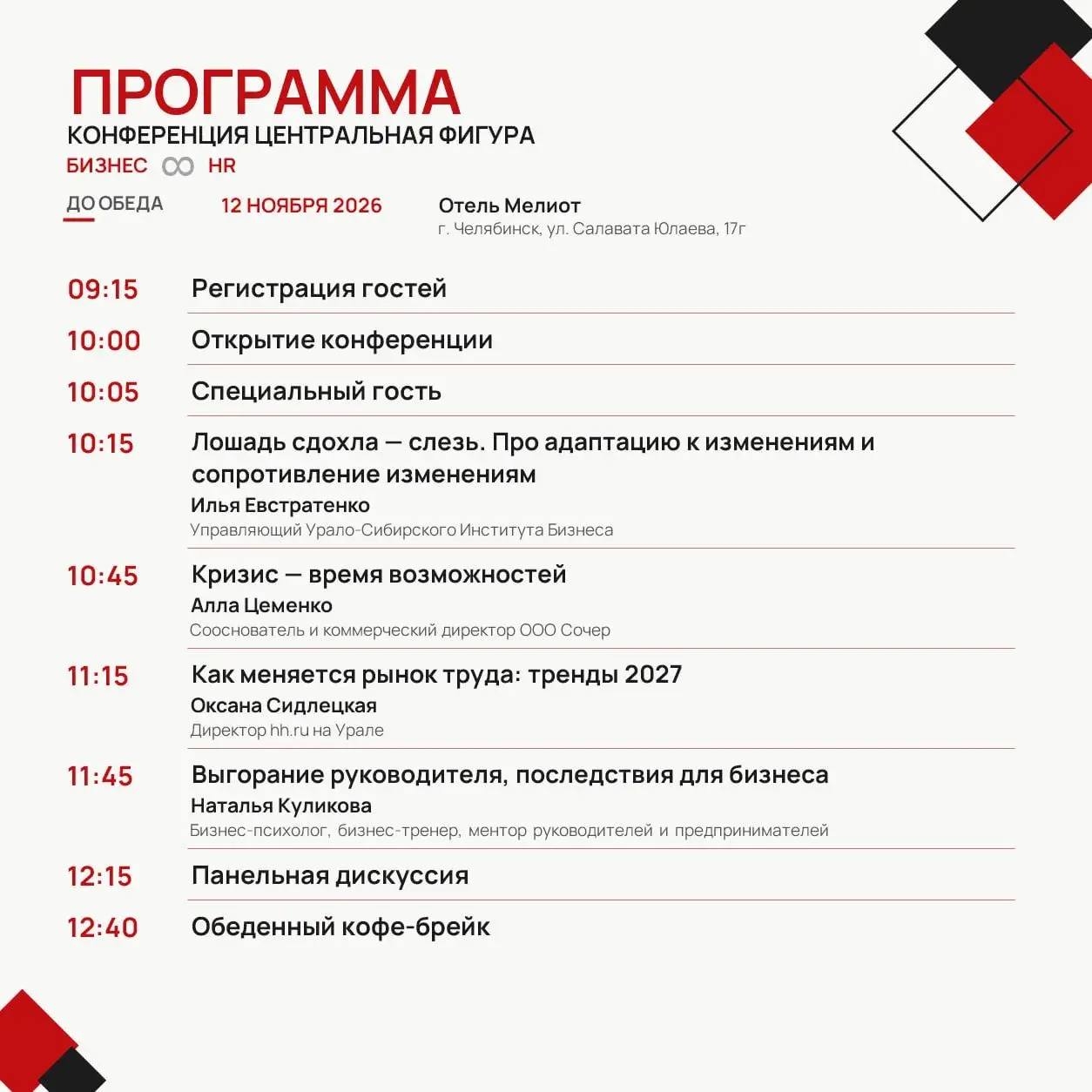Конференция «Центральная фигура. Бизнес & HR»