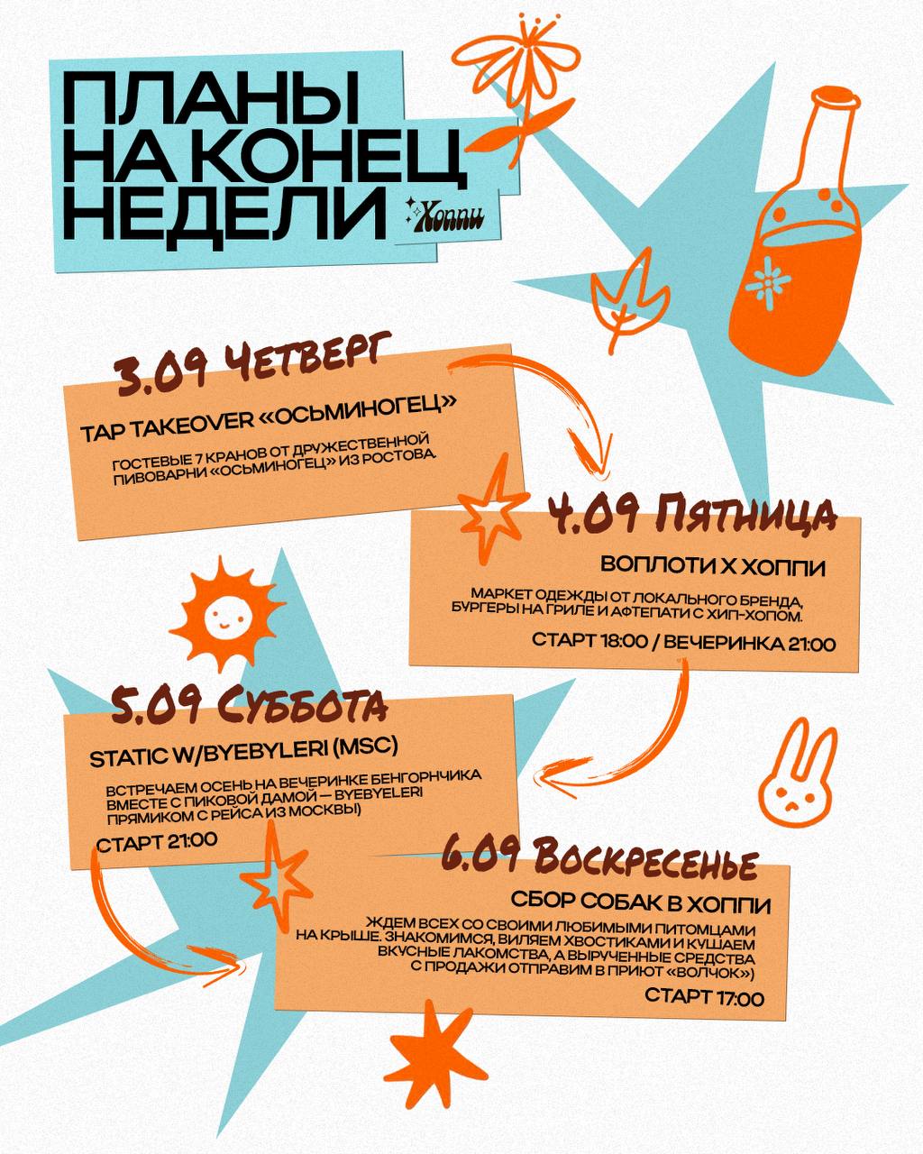 Воплоти × Хоппи — закрытие лета (маркет одежды, фудтрак и музыка)