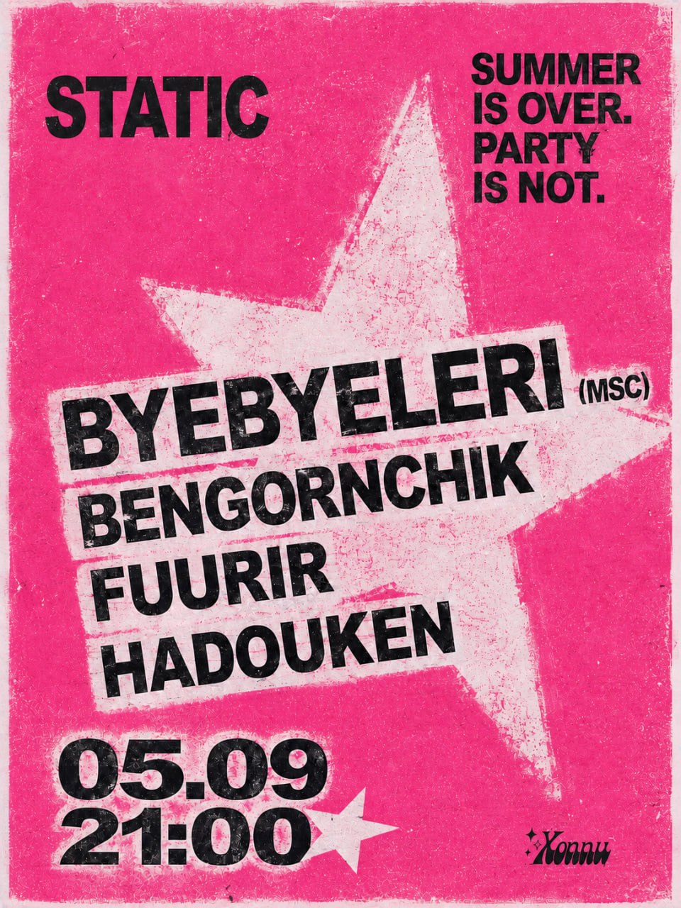 STATIC by bengornchik — вечеринка с сетами BYEBYELERI, FUURIR, HADOUKEN и bengornchik